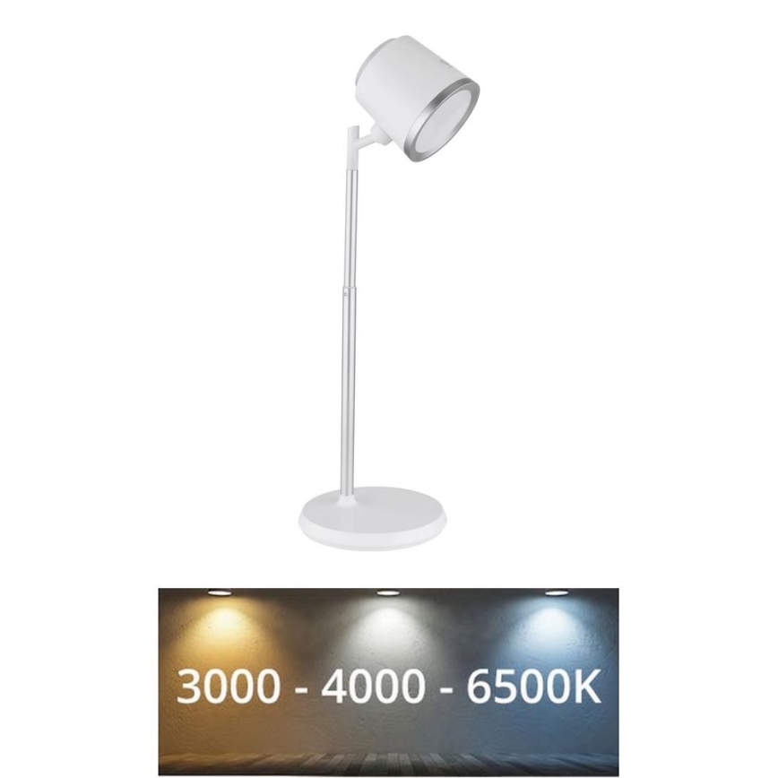 Globo - LED Dimmable touch table lamp 4in1 LED/6W/3,7V 3000K/4000K/6500K 1500 mAh USB white
