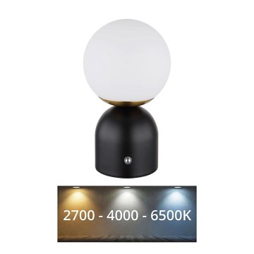 Globo - LED Dimmable touch table lamp LED/2,5W/3,7V 2700/4000/65000K 1800 mAh USB black