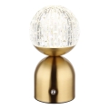 Globo - LED Dimmable touch table lamp LED/2,5W/3,7V 2700/4000/6500K 1800 mAh USB brass