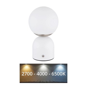 Globo - LED Dimmable touch table lamp LED/2,5W/3,7V 2700/4000/6500K 1800 mAh USB white