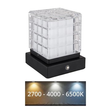 Globo - LED Dimmable touch table lamp LED/2,5W/3,7V 2700K/4000K/6500K 1800 mAh USB black
