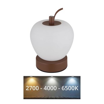 Globo - LED Dimmable touch table lamp LED/2W/3,7V 2700K/4000K/6500K 1200 mAh USB brown
