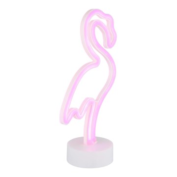 Globo - LED Neon table decoration LED/2W/3xAA flamingo