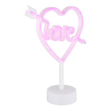 Globo - LED Neon table decoration LED/2W/3xAA heart