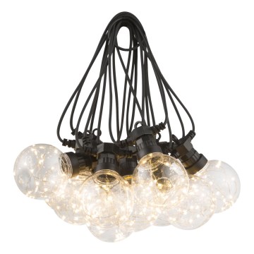 Globo - LED Outdoor decorative chain 10xLED/0,27W/230V 7,5 m IP44 black