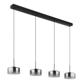 Globo - LED pendant light on cable LED/24W/230V black/smoked