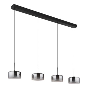 Globo - LED pendant light on cable LED/24W/230V black/smoked