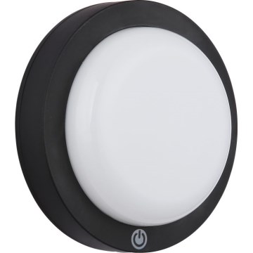 Globo - LED Rechargeable touch wall light LED/1,2W/3,7V d. 15 cm 1800 mAh black