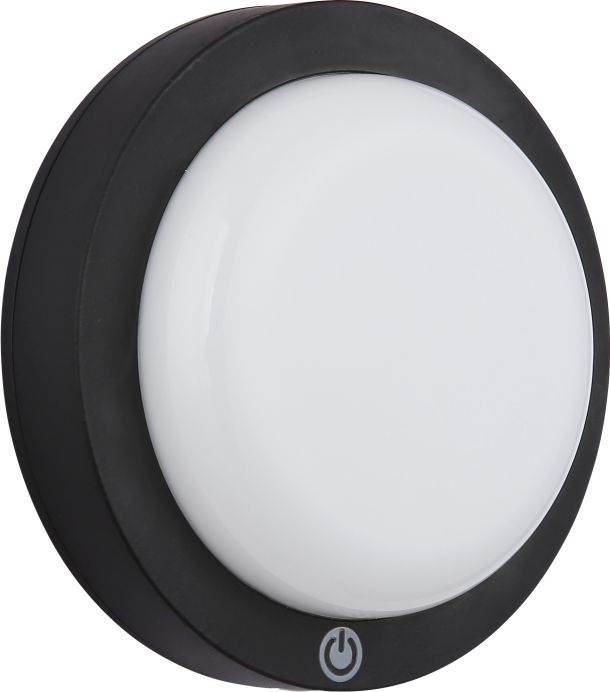 Globo - LED Rechargeable touch wall light LED/1,2W/3,7V d. 15 cm 1800 mAh black
