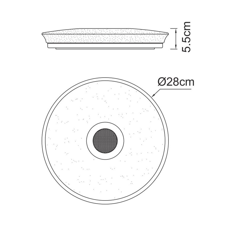 Globo - LED RGBW Dimmable bathroom light with a speaker LED/18W/230V 3000-6500K IP44 + remote control