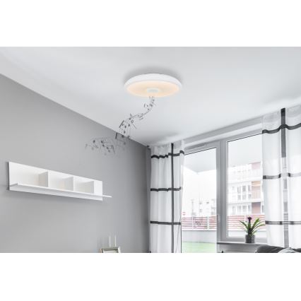 Globo - LED RGBW Dimmable bathroom light with a speaker LED/18W/230V 3000-6500K IP44 + remote control