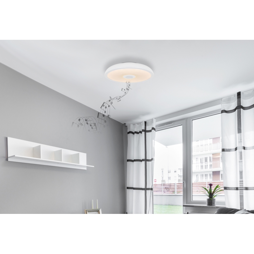Globo - LED RGBW Dimmable bathroom light with a speaker LED/18W/230V 3000-6500K IP44 + remote control