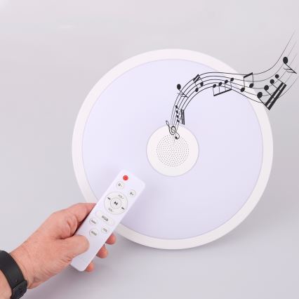 Globo - LED RGBW Dimmable bathroom light with a speaker LED/18W/230V 3000-6500K IP44 + remote control