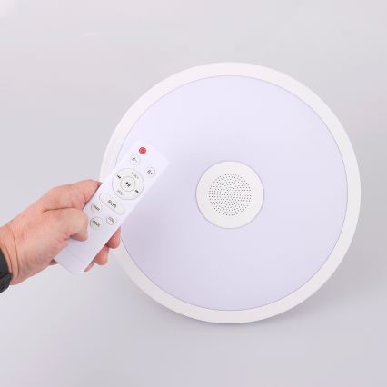 Globo - LED RGBW Dimmable bathroom light with a speaker LED/18W/230V 3000-6500K IP44 + remote control