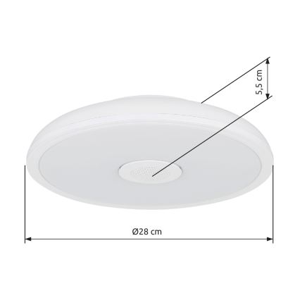 Globo - LED RGBW Dimmable bathroom light with a speaker LED/18W/230V 3000-6500K IP44 + remote control