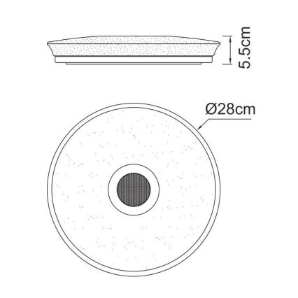 Globo - LED RGBW Dimmable bathroom light with a speaker LED/18W/230V 3000-6500K IP44 + remote control