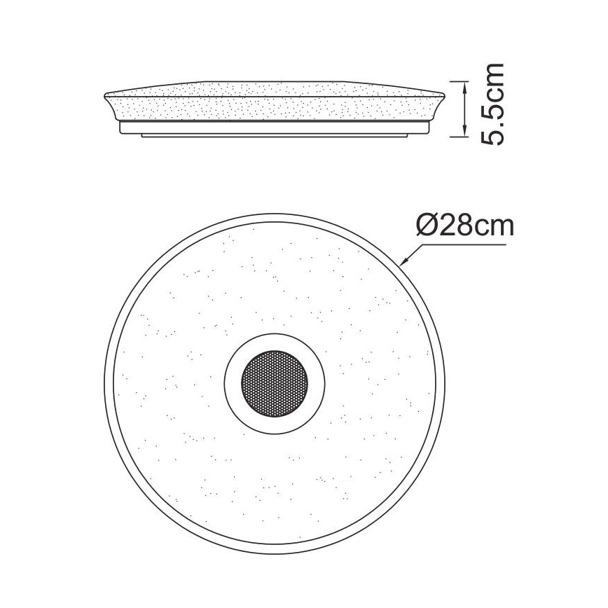 Globo - LED RGBW Dimmable bathroom light with a speaker LED/18W/230V 3000-6500K IP44 + remote control