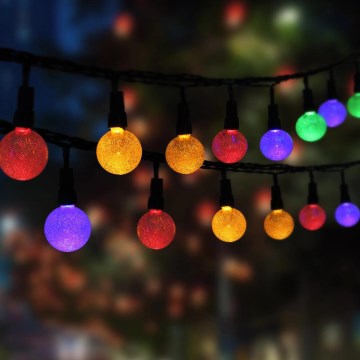 Globo - LED RGB Solar chain 20xLED/0,06W/3V 770 cm IP44