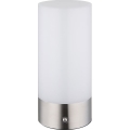 Globo - LED RGBW Dimmable touch outdoor table lamp LED/1,8W/5V 1500 mAh IP44 matte chrome