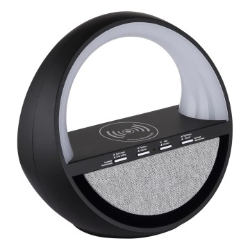 Globo - LED RGBW Touch Rechargeable Table Lamp with Speaker and QI Wireless Charging LED/3,5W/5V 1800 mAh