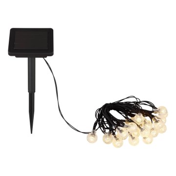 Globo - LED Solar chain 20xLED/0,06W/3,2V 285 cm IP44
