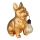 Globo - LED Solar Light LED/3V IP44 300 mAh Golden Dog