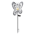 Globo - LED Solar Light LED/3V IP44 300 mAh Silver Butterfly