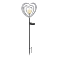 Globo - LED Solar Light LED/3V IP44 300 mAh Silver Heart