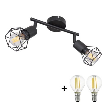 Globo - LED Spotlight 2xE14/6W/230V black
