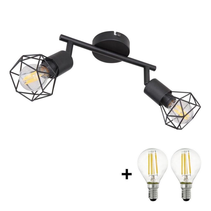 Globo - LED Spotlight 2xE14/6W/230V black