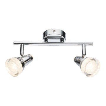 Globo - LED spotlight 2xLED/4W/230V shiny chrome