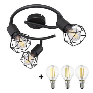 Globo - LED Spotlight 3xE14/6W/230V black