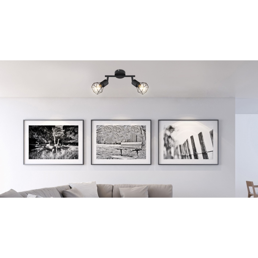 Globo - LED Spotlight 2xE14/6W/230V black