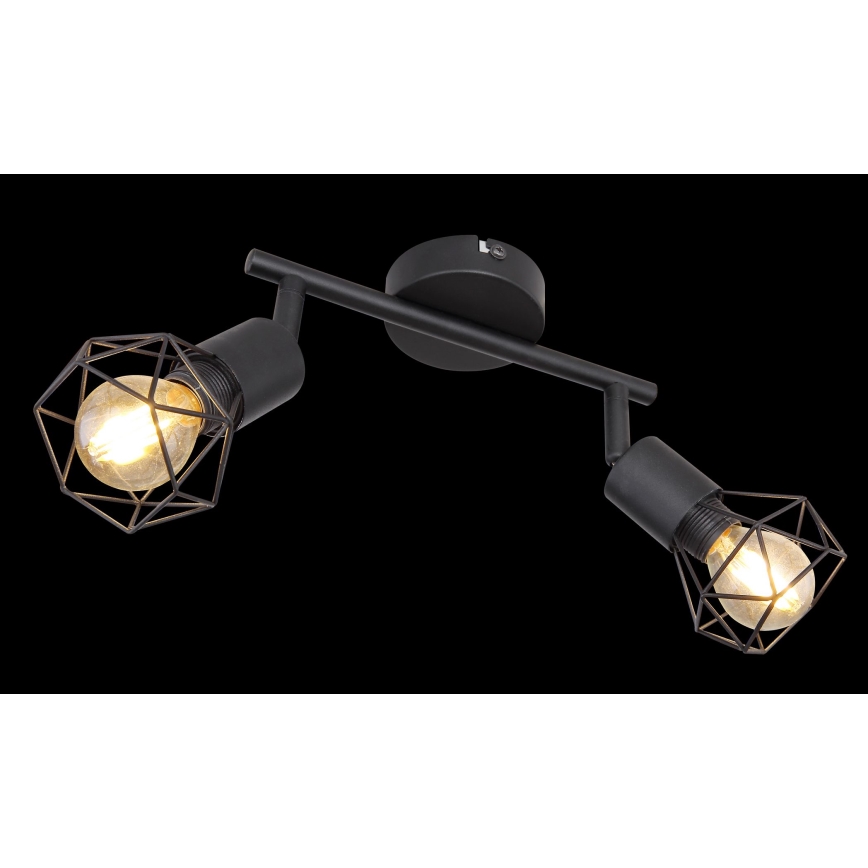 Globo - LED Spotlight 2xE14/6W/230V black