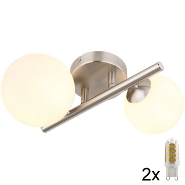 Globo - LED Surface-mounted chandelier 2xG9/3W/230V matte chrome