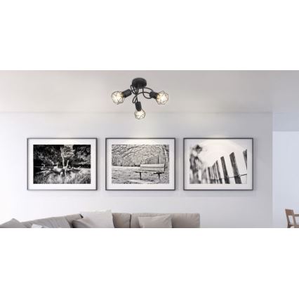 Globo - LED Surface-mounted chandelier 3xE14/6W/230V black