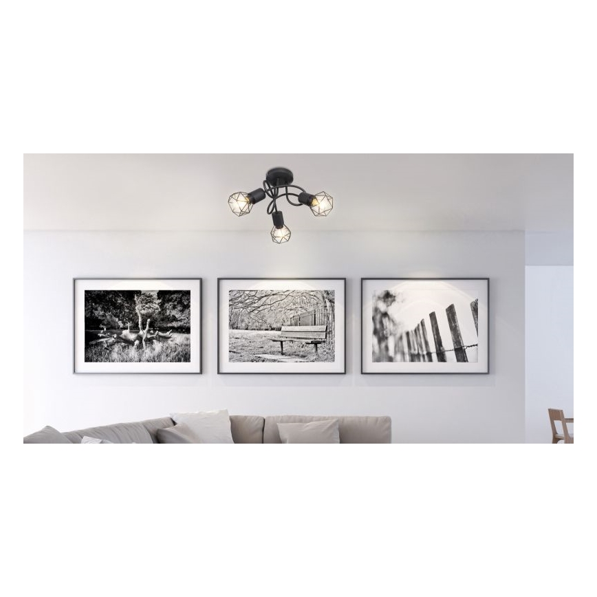 Globo - LED Surface-mounted chandelier 3xE14/6W/230V black
