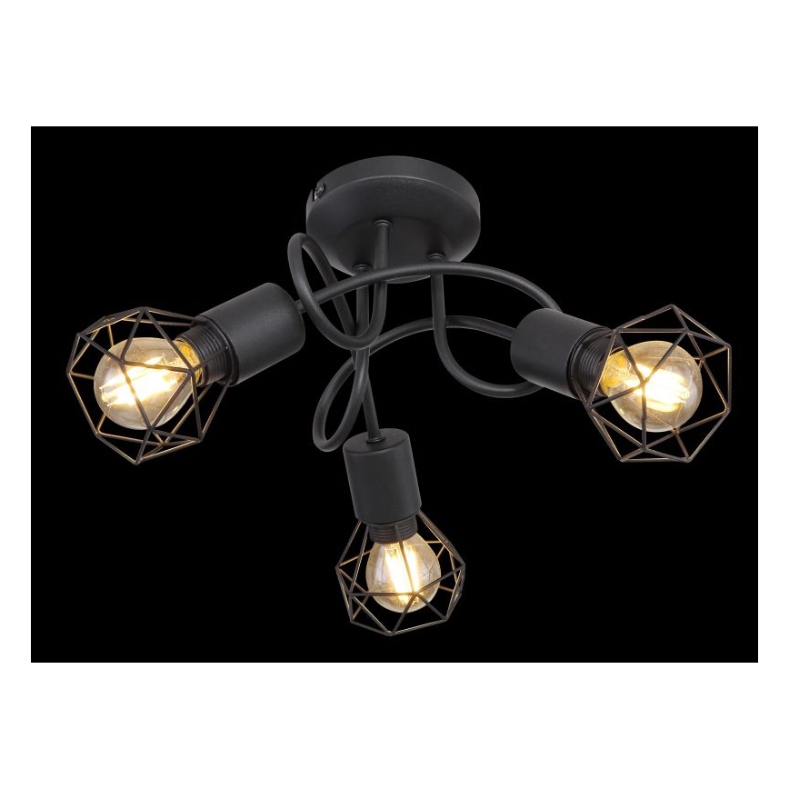 Globo - LED Surface-mounted chandelier 3xE14/6W/230V black