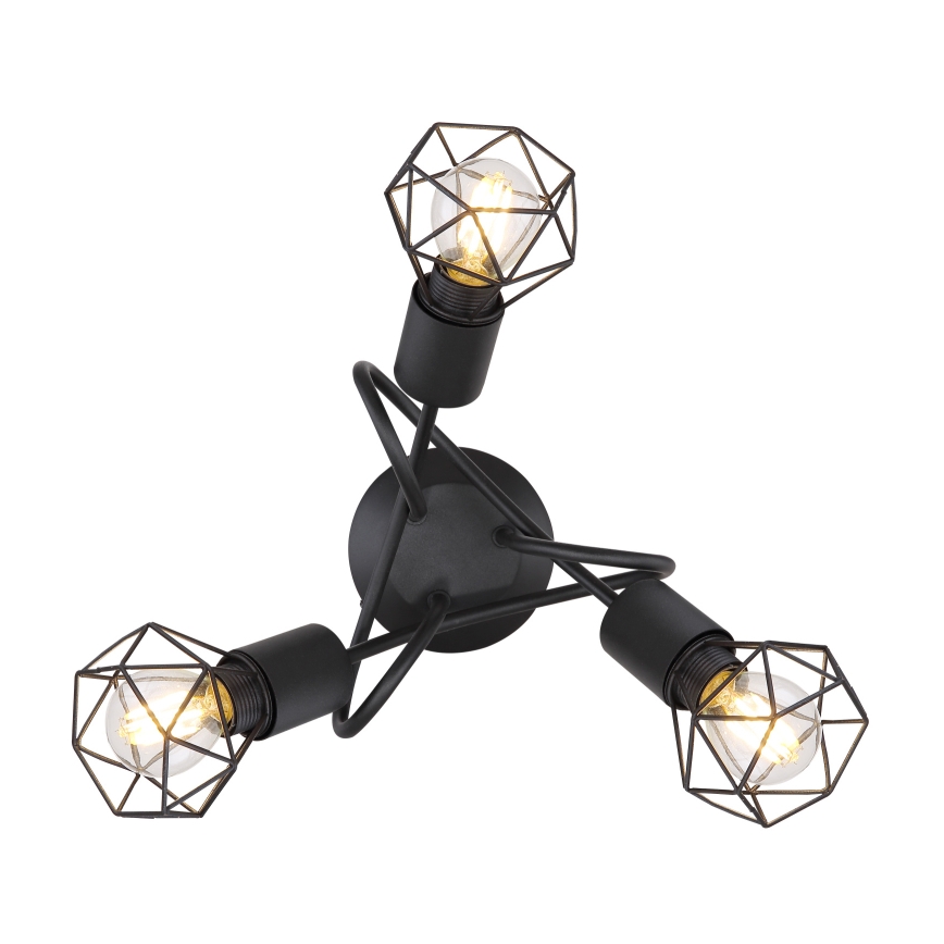 Globo - LED Surface-mounted chandelier 3xE14/6W/230V black