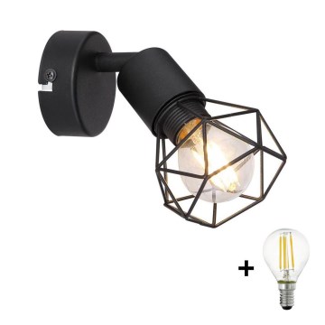 Globo - LED Wall spotlight 1xE14/6W/230V black
