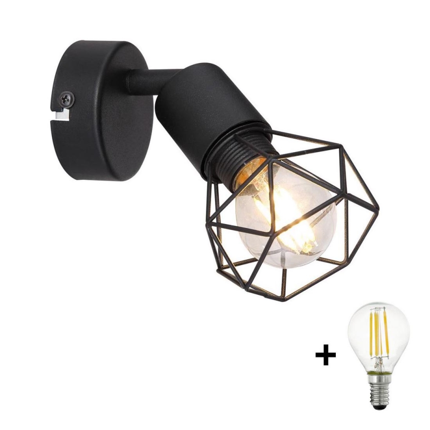 Globo - LED Wall spotlight 1xE14/6W/230V black