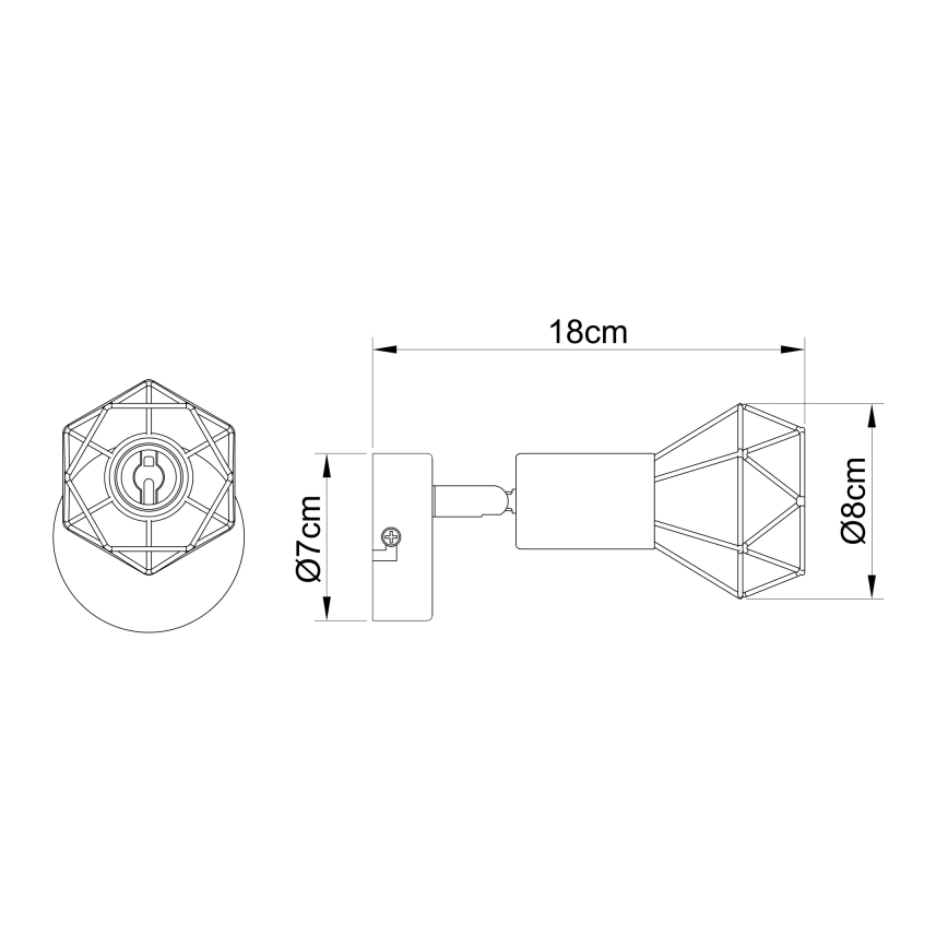 Globo - LED Wall spotlight 1xE14/6W/230V black
