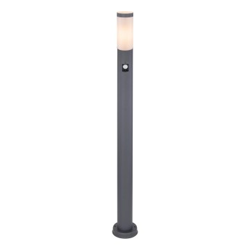 Globo - Outdoor lamp with sensor 1xE27/15W/230V IP44 110 cm anthracite