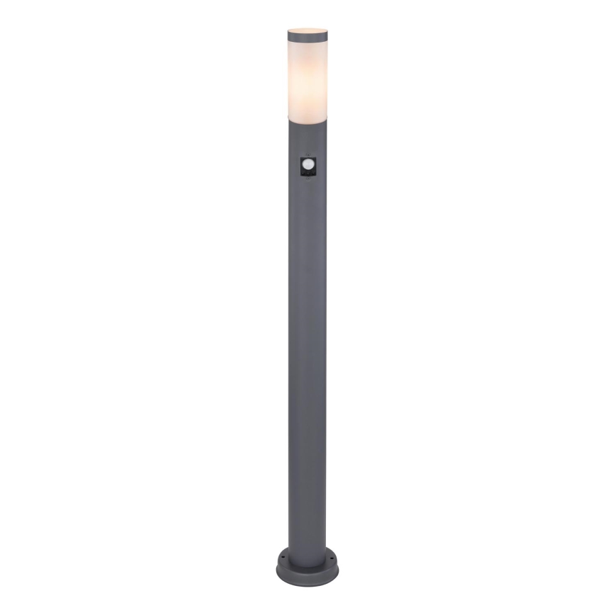 Globo - Outdoor lamp with sensor 1xE27/15W/230V IP44 110 cm anthracite