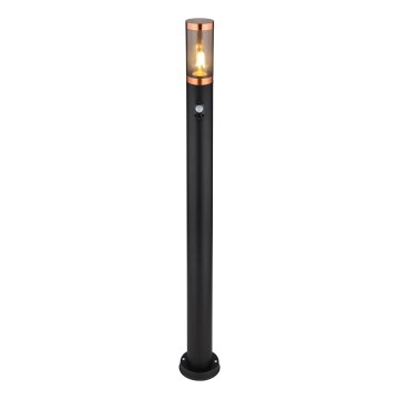 Globo - Outdoor lamp with sensor 1xE27/15W/230V IP44 110 cm black/copper