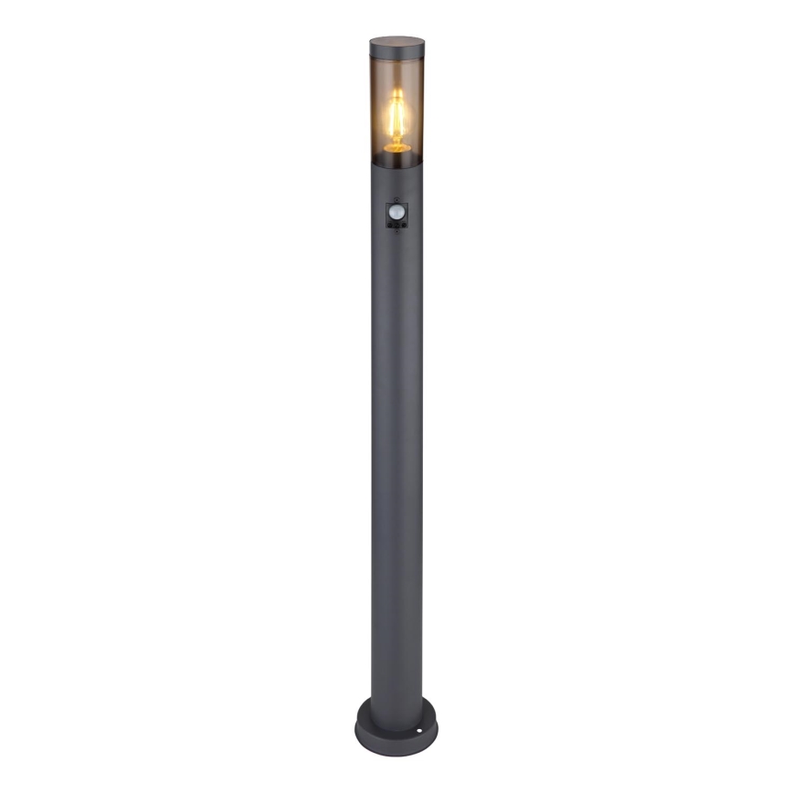 Globo - Outdoor lamp with sensor 1xE27/15W/230V IP44 110 cm black