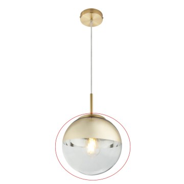 Globo - Replacement glass for VARUS E27 chandelier, gold, Ø 20 cm
