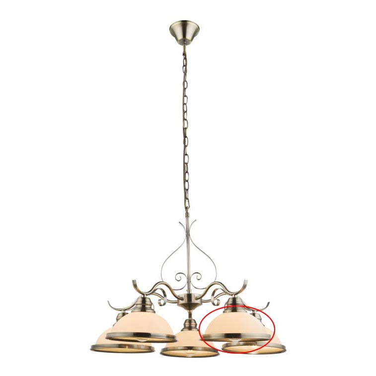 Globo - Replacement glass shade for SASSARI E27 chandelier