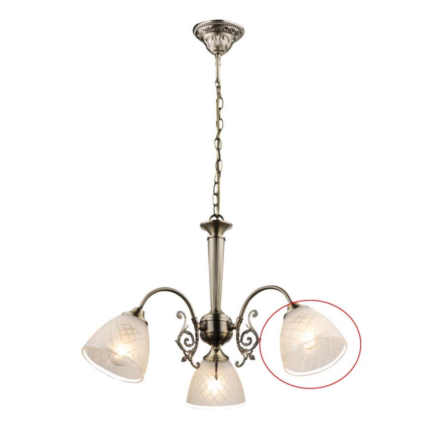 Globo - Replacement glass shade for TIALDA E14 chandelier