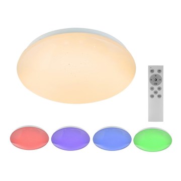 Globo - RGB LED Dimmable Ceiling Light LED/12W/230V + LED/3W + remote control